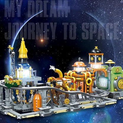 Steampunk Moon Base Building Blocks, Space Series 2842pcs for Adult - color: Steampunk Moon