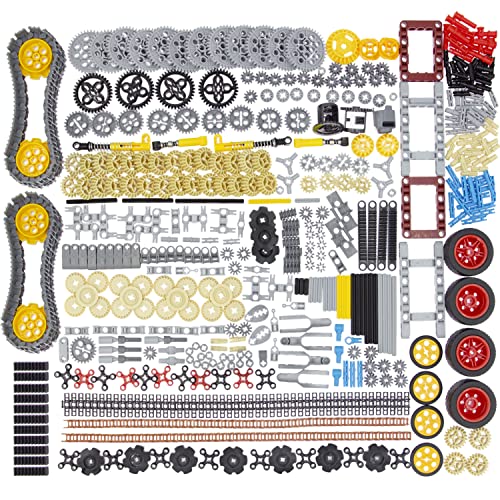 Habow 852pcs Technic Parts Kit MOC Gear Axle Pin Connector for Technic Set.