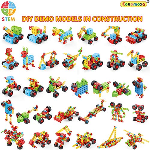COUOMOXA 404 Pcs STEM Building Toys for Kids Ages 3+