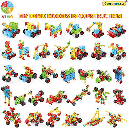 COUOMOXA 404 Pcs STEM Building Toys for Kids Ages 3+