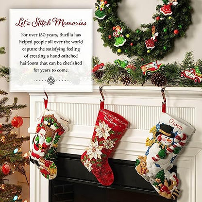 Bucilla Felt Applique 6 Piece Ornament Making Kit, Festival of Trees, Perfect for DIY Arts and Crafts Projects, 89662E