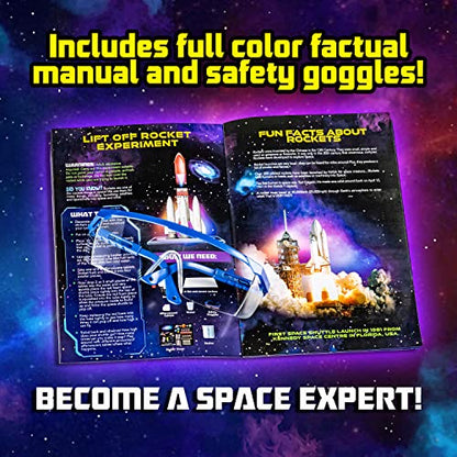 Original Stationery Space Science Kit, Solar System Kit with a Rocket, Outer Space Craft Stickers and More to Make a Moon Spinner and a Solar System, Fun Gift Idea, Toys for Boys and Girls, Ages 6-14