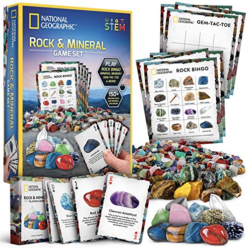 National Geographic Rock Bingo and Gemstone Trivia Game for Kids - style: Rock Collection Games