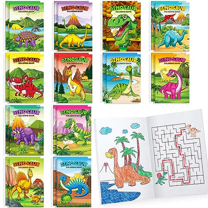 BenLouis 24 Pcs Dinosaur Mini Coloring Books for Kids Party Favors - style: Dinosaur