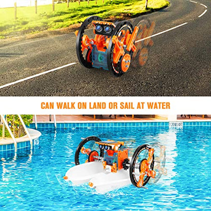 STEM 13-in-1 Education Solar Power Robots Toys for Boys Age 8-12 - color: Orange