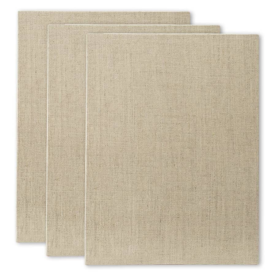 Senso Clear Primed Linen Panels - 8x10-3 Pack of Panels for Painting Oils, Acrylics, Pastels and More - size: 8x10"