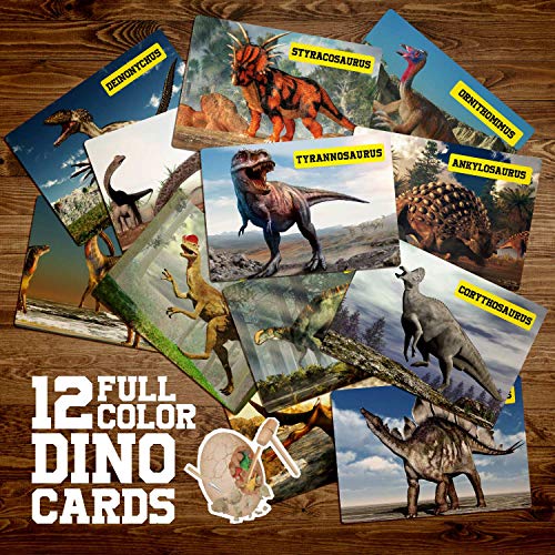 Dinosaur Egg Dig Kit, Unearth a Jumbo Dino Egg with 12 Unique Large Surprise Dinosaur Toys, Ideal Educational STEM Toys and Gifts for Kids Aged 5-7, Suitable for Party and Easter - style: Dinosaur Egg Dig Kit