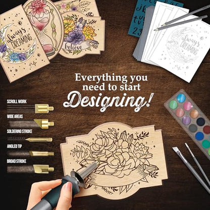 ArtSkills Wood Burning Kit for Beginners - 48 Piece Woodburning Gift Set