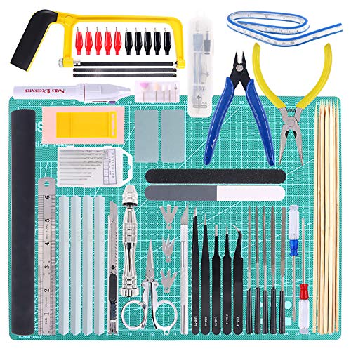 Keadic 87Pcs Model Tool Kit Hobby Building Tools Kit Tools Gunpla Tool Kits Modeler Basic Tools Craft Set Professional Model Tools Kit for Hobby Building
