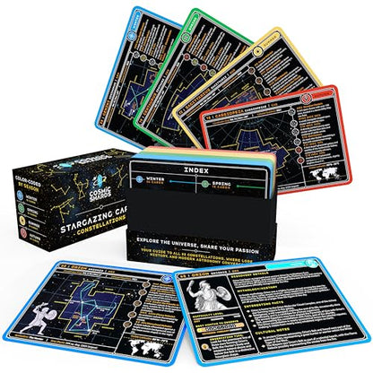 Stargazing Cards – Constellations, 88 Astronomy Flashcards