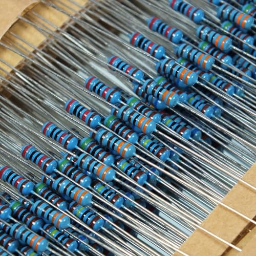 Resistor Kit, 2600Pcs 130 Values, 1 Ohm-3M Ohm 1% 1/4W