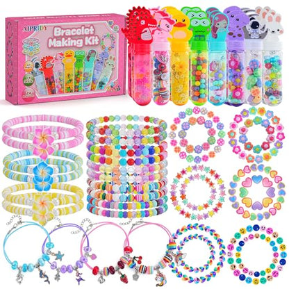 AIPRIDY Creative Beading Kit, Charm Bracelet Jewelry Making Kit for Kids, 18 Styles, 24 Pack Bracelet Wands,Classroom Prizes,Goodie Bags Stuffers, Ages 4+ (700, Pink) - color: Pink