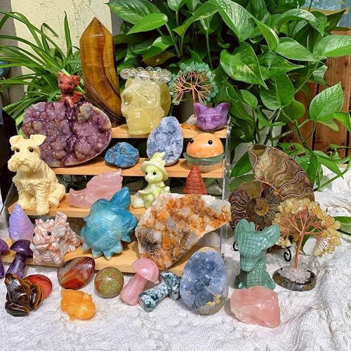 1-6lb Crystal Mystery Box - Surprise Selection of Healing Stones, Worry Stones, Raw Crystals & More (4lb) - size: 4lb