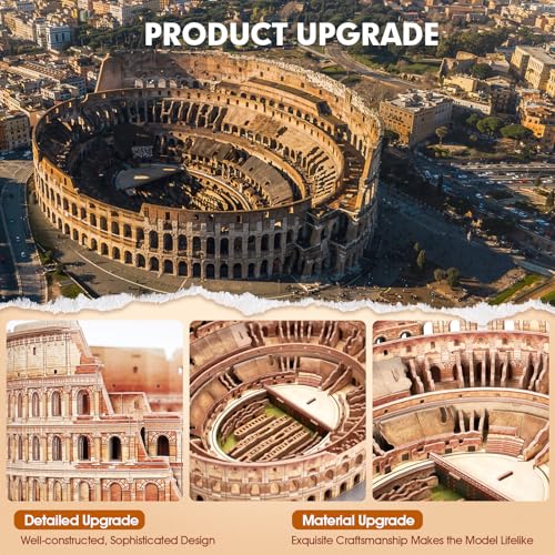 CubicFun Rome Colosseum 3D Puzzles for Adults Kids Model Kit, 163 Pieces
