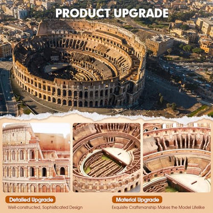 CubicFun Rome Colosseum 3D Puzzles for Adults Kids Model Kit, 163 Pieces