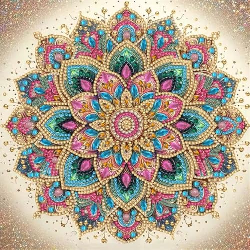 Mandala Flower Special Shaped Diamond Art Kits For Adults,DIY Wall Art Kits - color: YP028