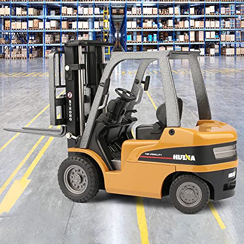duturpo 1/50 Scale Diecast Forklift Truck Toys, High Detail Metal Construction Vehicles Model Toy for Kids (Forklift) - style: Forklift