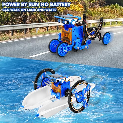 Bottleboom STEM 13-in-1 Education Solar Power Robots Toys for Boys Age 8-12, Educational Toy Science Kits for Kids