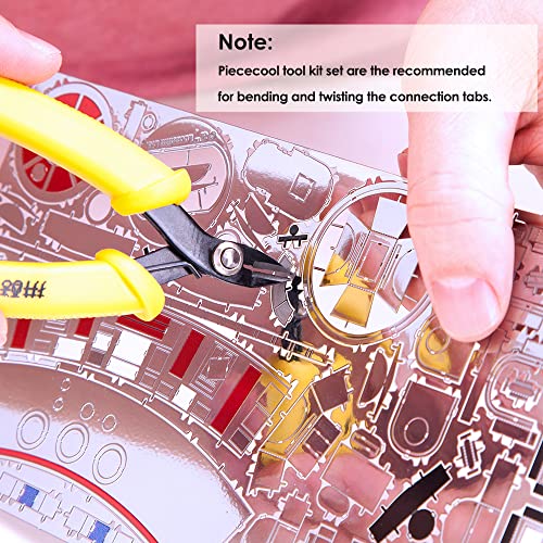 Piececool DIY Tools Set for Metal Earth Model Kits, 2pcs/set Professional Clipper and Needle Nose Pliers for Metal Puzzles Assembling Cutting and Bending Tools Kit