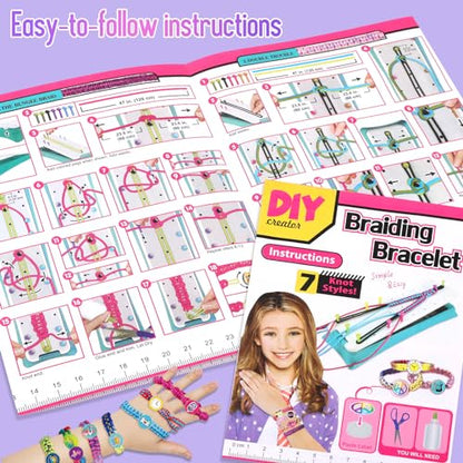 Friendship Bracelet Making Kit for Girls - Arts Crafts for Kids String - color: Friendship Bracelet Making Kit