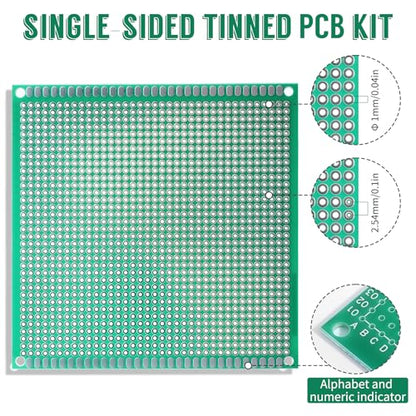 5 Pcs PCB Board, 10x10cm, Tinned Through Holes, Solder-able - size: 100*100mm