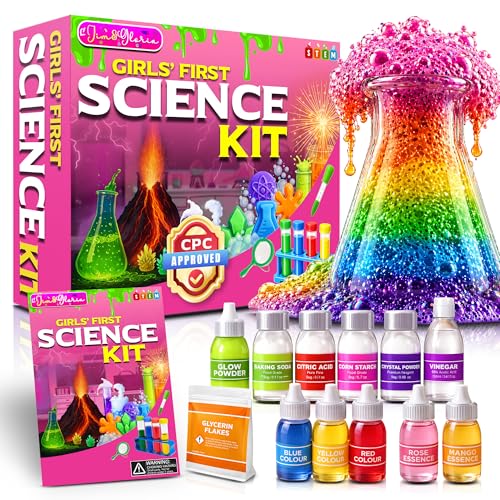 Jim&Gloria Science Kit for Kids, Science Experiments for Kids Ages 5-7 & 8-12, STEM Educational Toy, Chemistry Set with Volcano Experiments, Birthday Gift for Boys & Girls, Hands-On Learning Activity