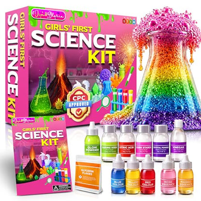 Jim&Gloria Science Kit for Kids, Science Experiments for Kids Ages 5-7 & 8-12, STEM Educational Toy, Chemistry Set with Volcano Experiments, Birthday Gift for Boys & Girls, Hands-On Learning Activity
