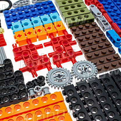 Habow 184pcs Technic Parts - Gears, Axle Pins, Connectors, Liftarms, Wheels, Plates, Cams, Bushes - MOC WeDo 2.0 Replacement Pieces