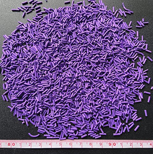 50g Fake Sprinkles Resin Sprinkles Fake Candy Sprinkles Clay Sprinkles Polymer Sprinkles Polymer Clay Slices for Nail Art DIY Crafts Cake Phone Case(10-Dark Purple） - color: 20-Dark Purple
