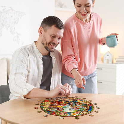 Jigfoxy Wooden Puzzles for Adults, Golden Years Beach Ride Wood Puzzle - color: Golden Years Beach Ride, size: Medium