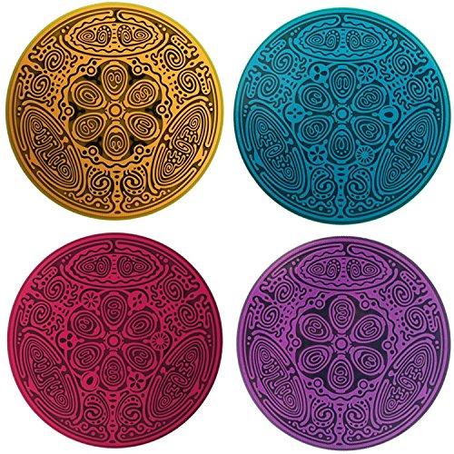 4 Element Disks: Fire, Water, Earth, Air–Freedom, Stability, Energy & Flexibility, Balance Your Astrology, Feng Shui Home, Bedroom-Geometric Copper Antenna Powerforms Divine Essence 3"Dia(Save $12.60)