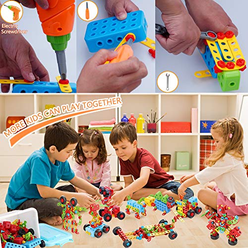 COUOMOXA 404 Pcs STEM Building Toys for Kids Ages 3+