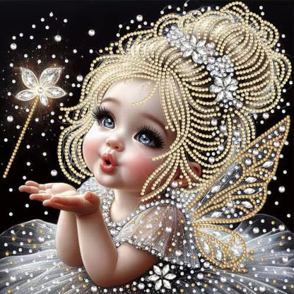 Fairies Diamond Art Kits for Adults,5D Special Shape Painting 12 × 12 inch - color: SH180