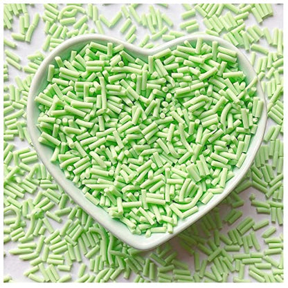 EHOPE 50g Fake Sprinkles Resin Sprinkles Fake Candy Sprinkles Clay Sprinkles Polymer Sprinkles Polymer Clay Slices for Nail Art DIY Crafts Cake Phone Case(17-Light Green） - color: 27-Light Green