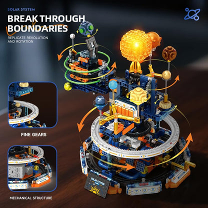 Solar System Globe Building Set, 1140 Pcs STEM Planet Assembly Model for Teens