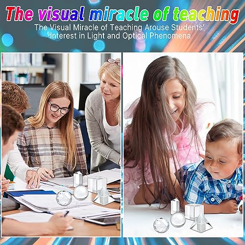 K9 Optical Crystal Photography Prism Set for Teaching Playing, 5 Pack