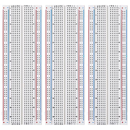 3 Set of Solderless Prototype Breadboard 830 tie Points Breadboard (Pack of 3) - size: 3x830 (Pack of 3)