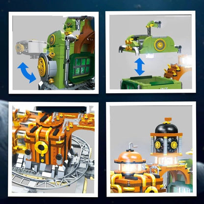 Steampunk Moon Base Building Blocks, Space Series 2842pcs for Adult - color: Steampunk Moon