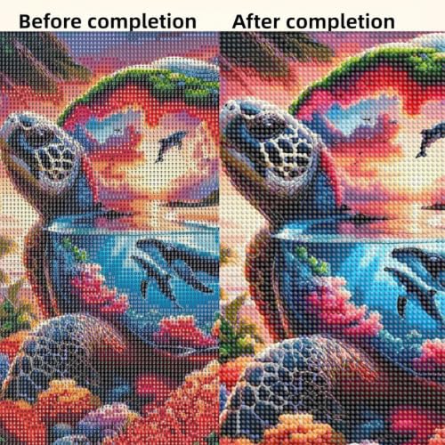 CSZPPQAF Diamond Painting Kits for Adults, Sea Turtle Diamond Art - color: KM1269-1
