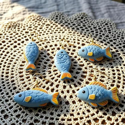11 Pcs Ocean & Fish Polymer Clay Cutters Set - color: fish