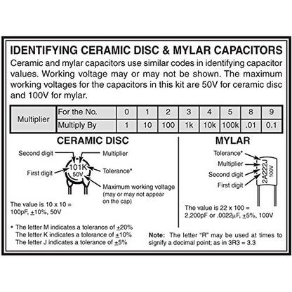 Elenco 100 Capacitor Component Kit - CAPK-100