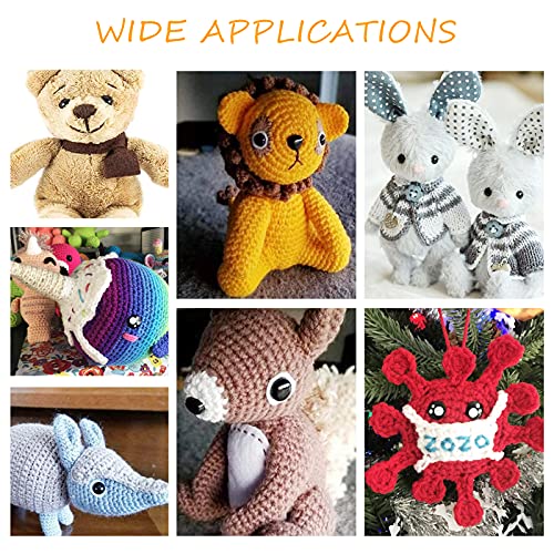 PH PandaHall 70pcs Plastic Safety Eyes 10mm Craft Eyes Amigurumi Cat Eyes with 70pcs Washers for Puppet, Plush Animal, Stuffed Animals, Teddy Puppet, Crochet Animal Crafts Making - size: 10mm