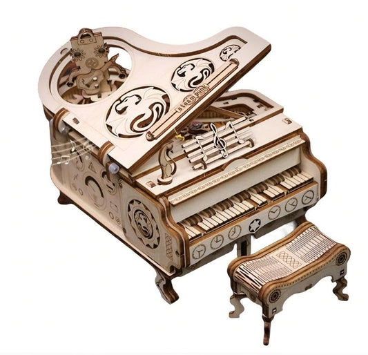 3D Wooden Puzzle Music Box for Adults, Mechanical Violin Model Kit, DIY Wood Craft Building Set, Romantic Hobby Gift for Men Women