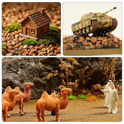 Miniature Rock Basing Kit Miniature Rock Landscape Rocks DIY Terrain Model Kit Basing Kit for Terrain Scenery Landscape Model Railroad Sand Table Material, Volcanic Red - color: Volcanic Red