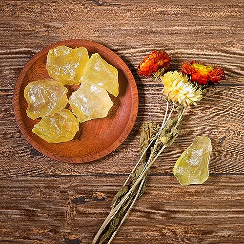 Zenkeeper 1Lb Authentic Raw Citrine Crystal Stone Rough Gemstones Fountain Rocks for Tumbling, Cabbing, Polishing, Wire Wrapping, Wicca & Reiki Crystal Healing - color: Citrine Crystal