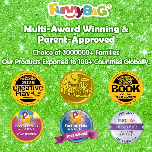 FUNNYB&G Foil Art Craft Kit for Kids, Sparkly Birthday Gift Toy for Kids - style: Going Green