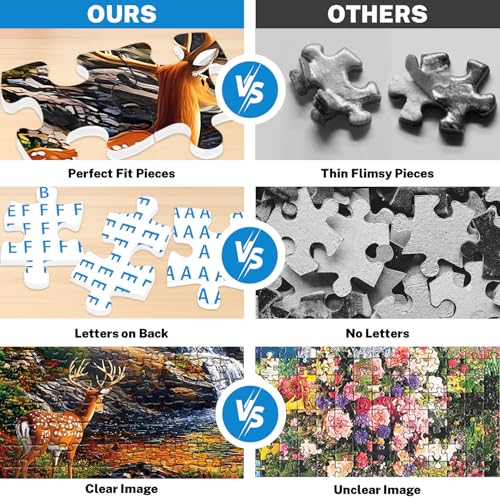 4 Packs 500 Piece Puzzles for Adults – 4 Seasonal Landscape Puzzle Set Scenic House & Nature Jigsaw Puzzle, Colorful Adult Jigsaw Puzzles for Stress Relief, Family Fun, Mindfulness & Gifts - color: Seasonal Landscapes