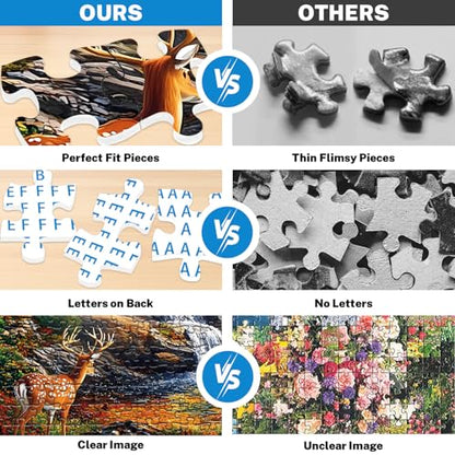 4 Packs 500 Piece Puzzles for Adults – 4 Seasonal Landscape Puzzle Set Scenic House & Nature Jigsaw Puzzle, Colorful Adult Jigsaw Puzzles for Stress Relief, Family Fun, Mindfulness & Gifts - color: Seasonal Landscapes