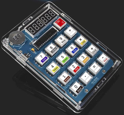 DIY Electronic Calculator Kit, 6-Digit Display, Soldering Practice Project with Resistance Reader