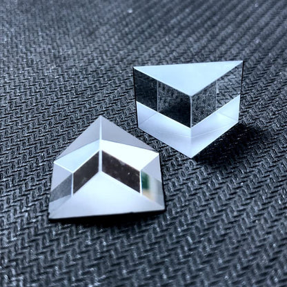 Right Angled Triangular Prism, N-BK7 (K9) Optical Components Glass for Precision Instruments Excellent, Physics, Light Refraction & Wavelength Experiments - size: 20MM